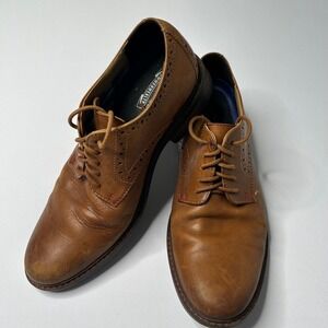 Bostonian Commonwealth Mens Dress Shoes Leather Brogue Oxfords Tan Size 7.5
